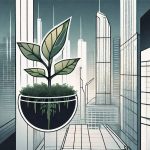 A growing plant symbolizing business growth