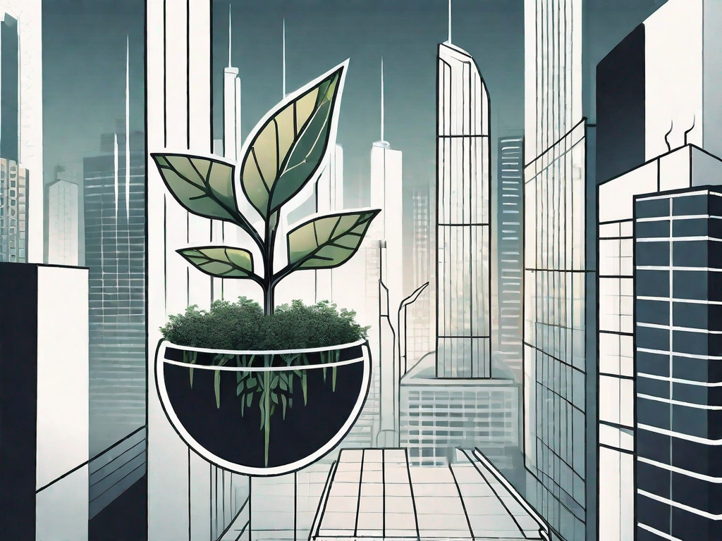 A growing plant symbolizing business growth