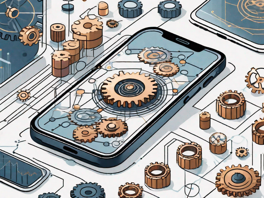 An iphone displaying various graphs and charts symbolizing tracking data