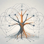 A thriving digital tree with various interconnected nodes