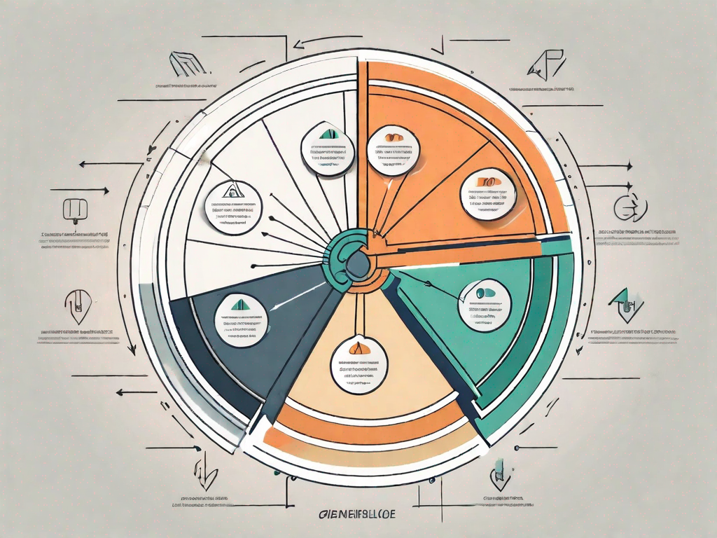 A large key unlocking a pie chart that is split into different segments