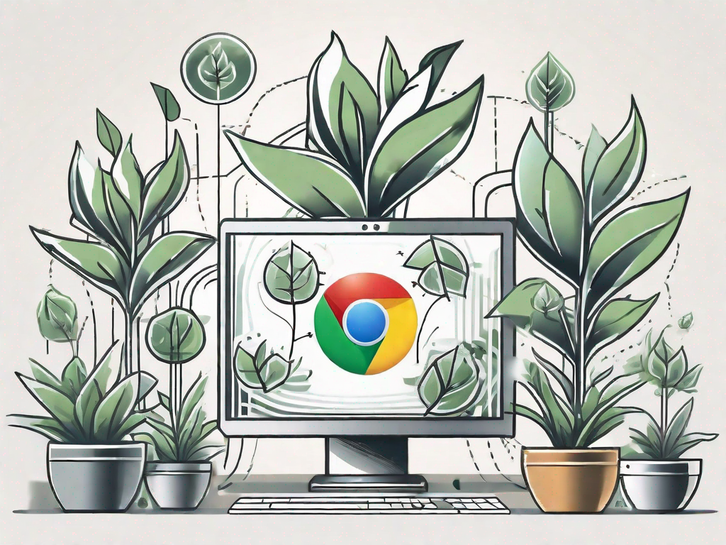 A symbolic representation of chrome 80 browser interacting with affiliate program icons