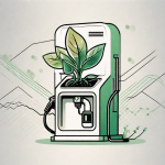 A fuel pump transforming into a growing plant