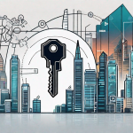 A large key unlocking a symbolic growth chart