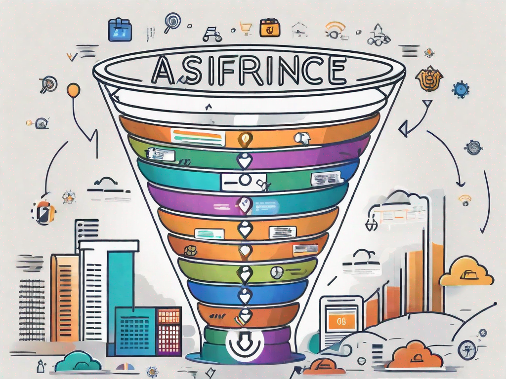 A symbolic representation of an affiliate marketing funnel