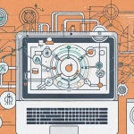 A laptop displaying various interconnected tools and features symbolizing the hubspot crm system