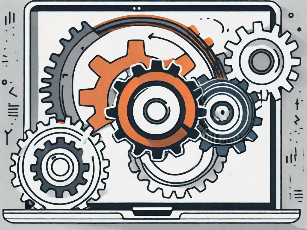 Two gears interlocking perfectly