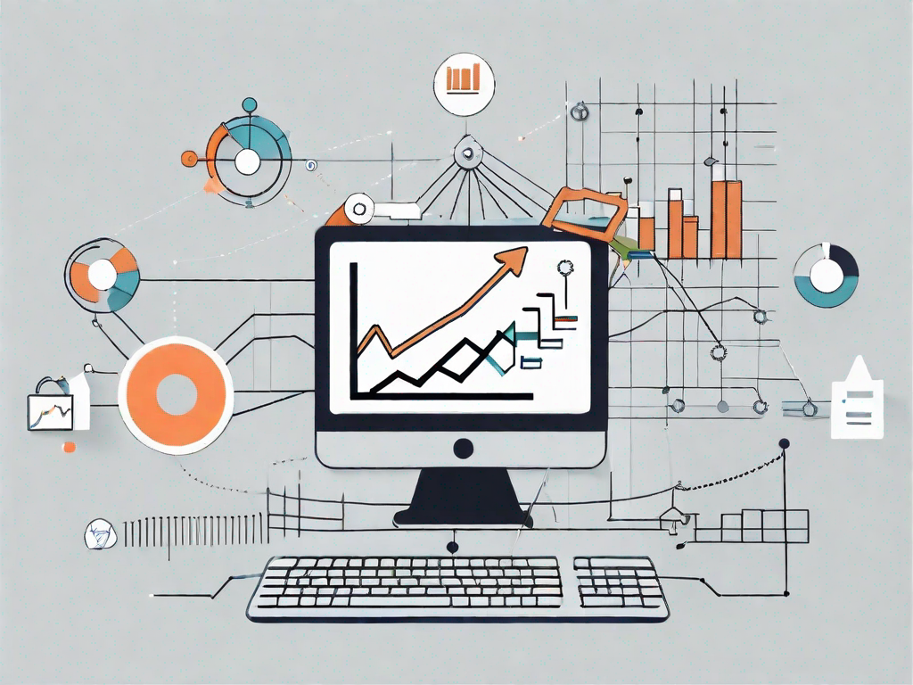 A symbolic representation of a sales graph showing significant growth