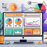 A computer screen displaying a dashboard with various marketing tools and charts