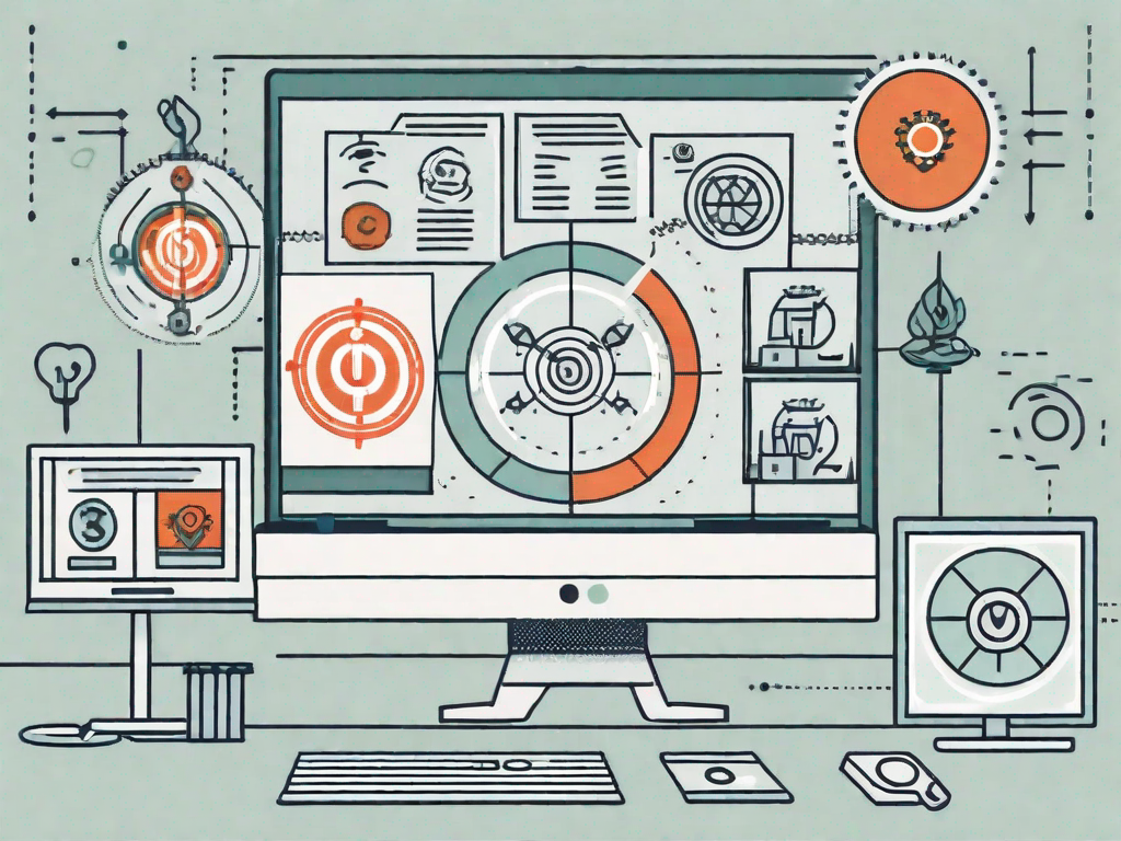 A computer screen displaying a setup process with various icons related to affiliate marketing