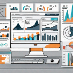 A computer screen displaying a dashboard with various graphs and charts representing ecommerce performance and web analytics data