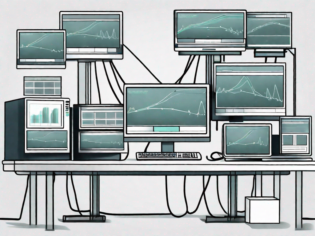 A computer with screens showing the process of applying to an advertising network