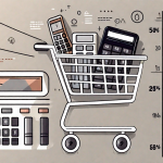 An online shopping cart filled with various products