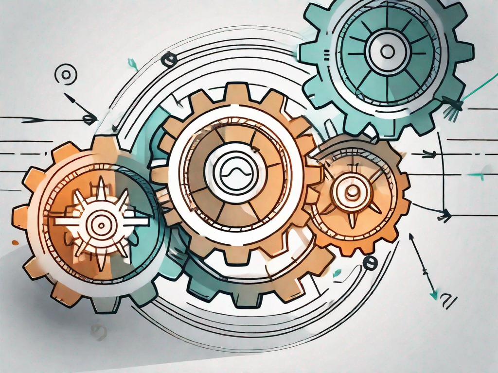 Two distinct layers of interconnected gears