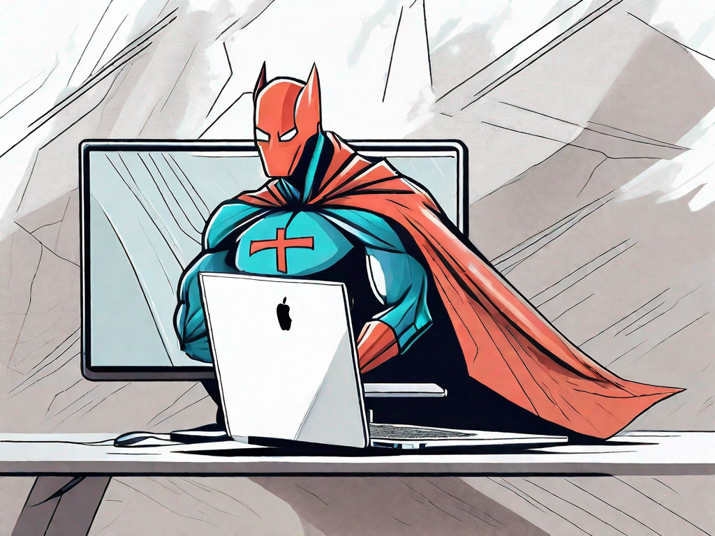 A superhero cape draped over a computer mouse