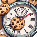 A stopwatch surrounded by various types of cookies