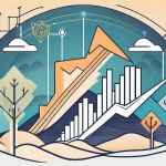 A digital marketing landscape with prominent symbols of revenue growth