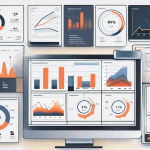 A digital dashboard displaying various ecommerce analytics