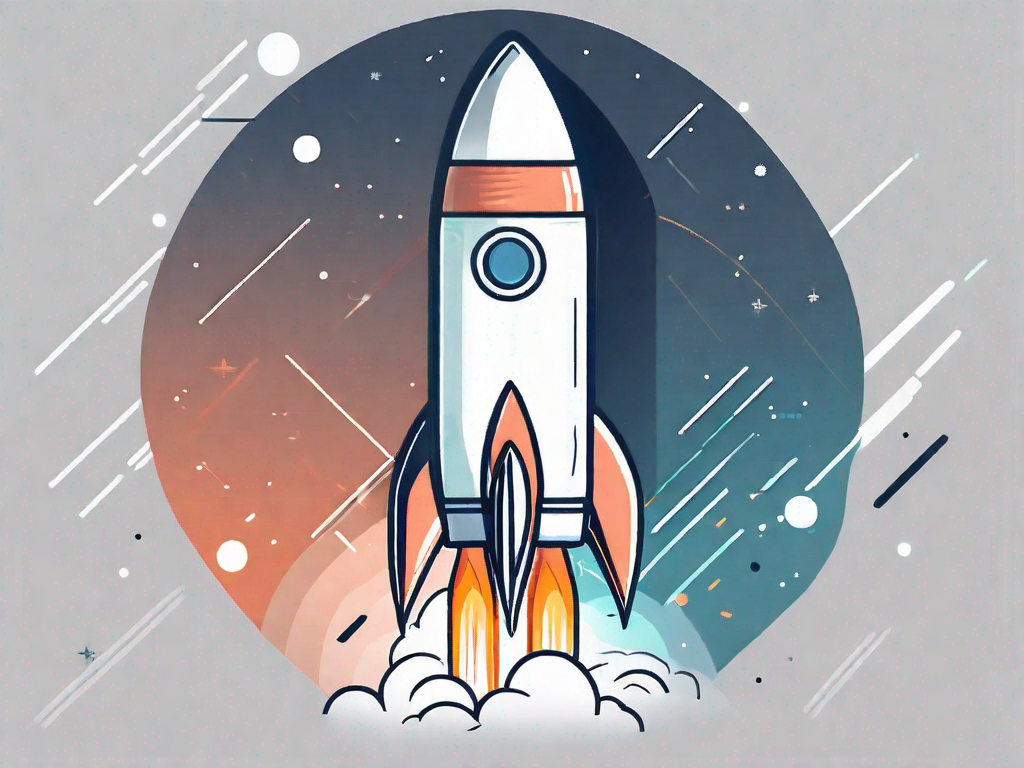 A rocket symbolizing an affiliate offer being launched