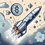 A rocket symbolizing an affiliate offer